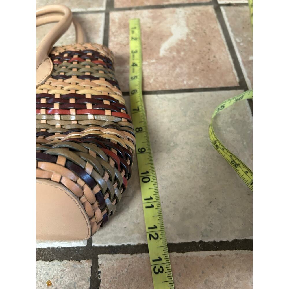 Vintage Fossil Bag Woven Leather Multi Earth Tones Y2K‎ - Picture 8 of 8